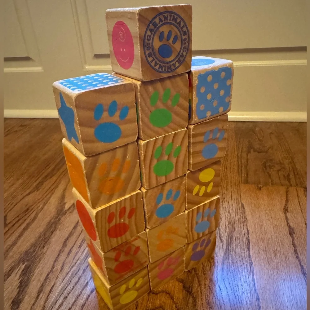 Wooden Blocks - Vintage Children's 1.75
